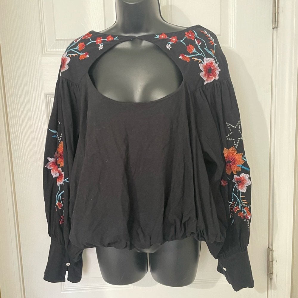 Free People Lita Top with Embroidery